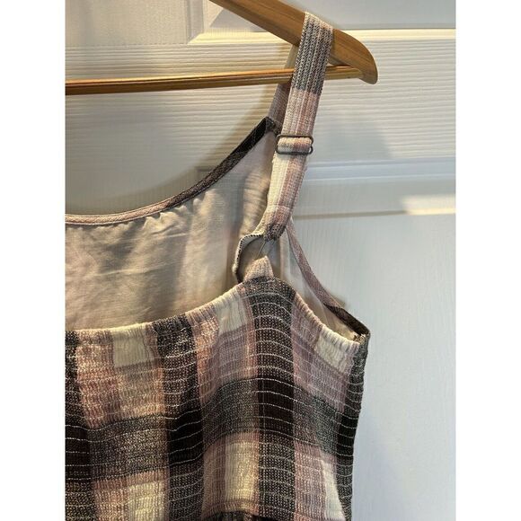 Sonoma Plaid Midi Dress - Black, Pink, White - Picture 3 of 7